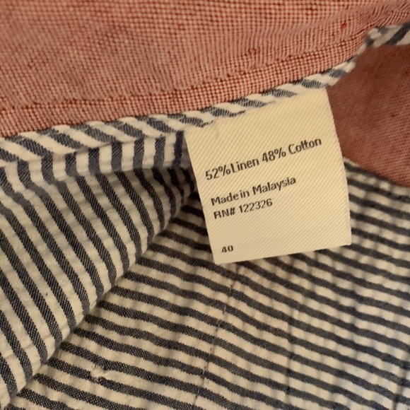 J hilburn mix linen cotton Oxford shorts size 40 - Picture 3 of 4